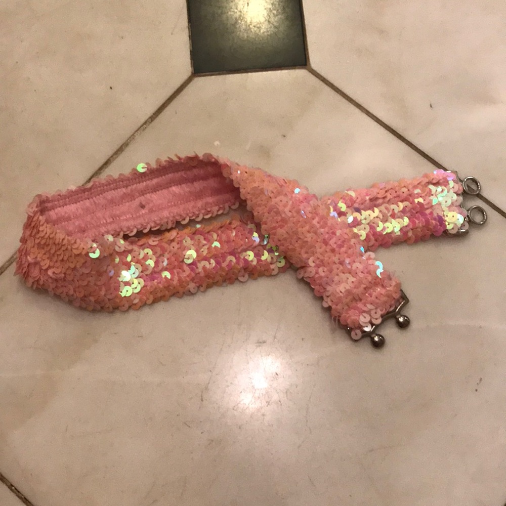 Pink sequined belt